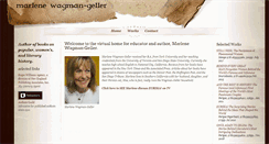 Desktop Screenshot of marlenewagmangeller.com